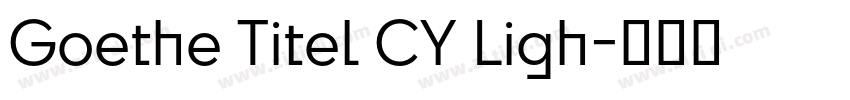 Goethe Titel CY Ligh字体转换